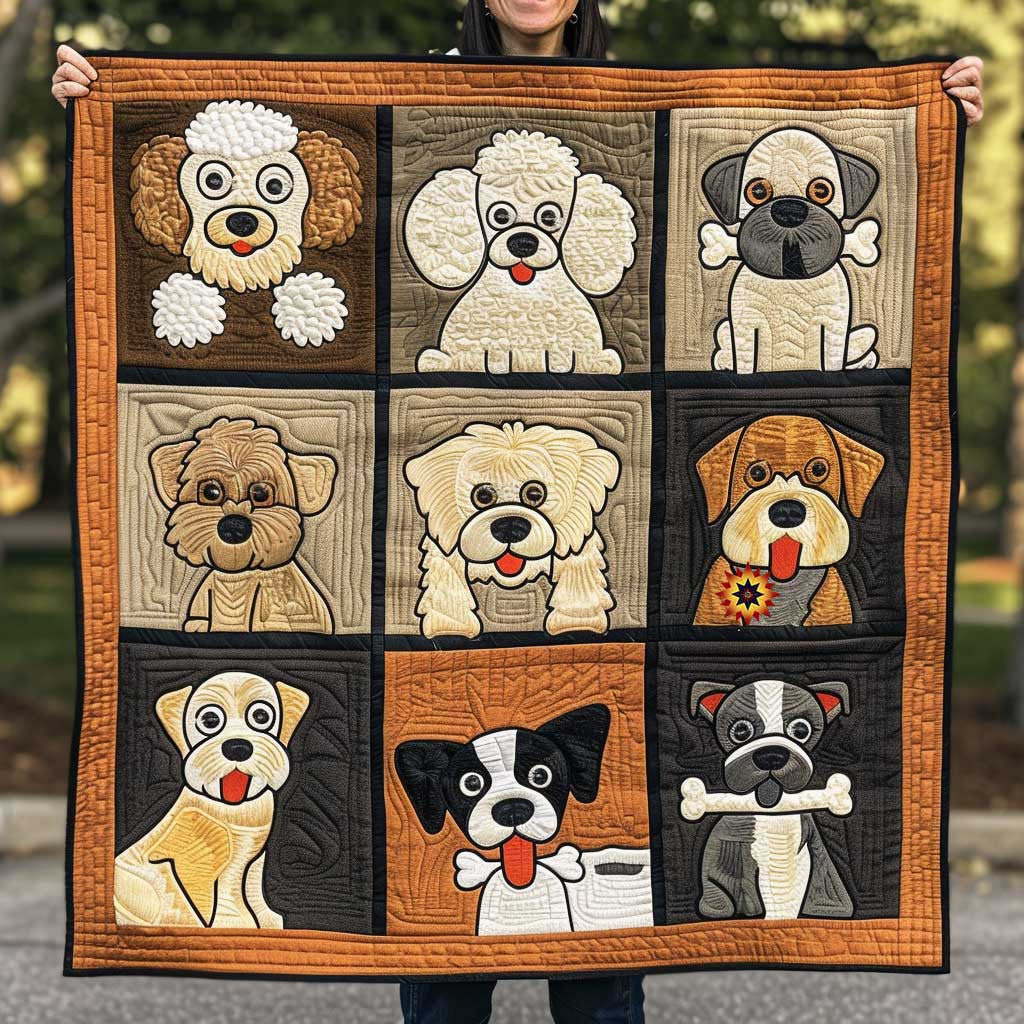 9 Funny Dog Collection Quilt Blanket Golden Retriever Christmas Decoration